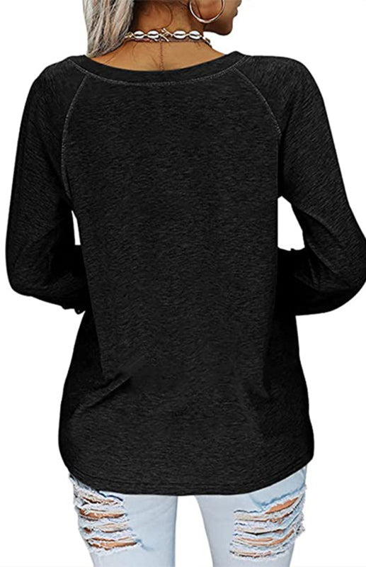 Fashion V Neck Lace Top BLUE ZONE PLANET