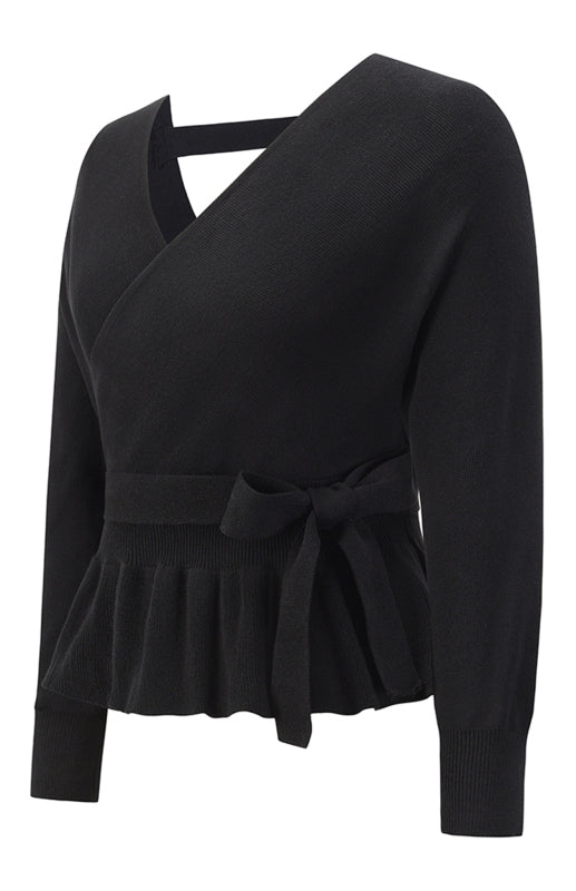 Blue Zone Planet | Mock Wrap Knit Sweater BLUE ZONE PLANET