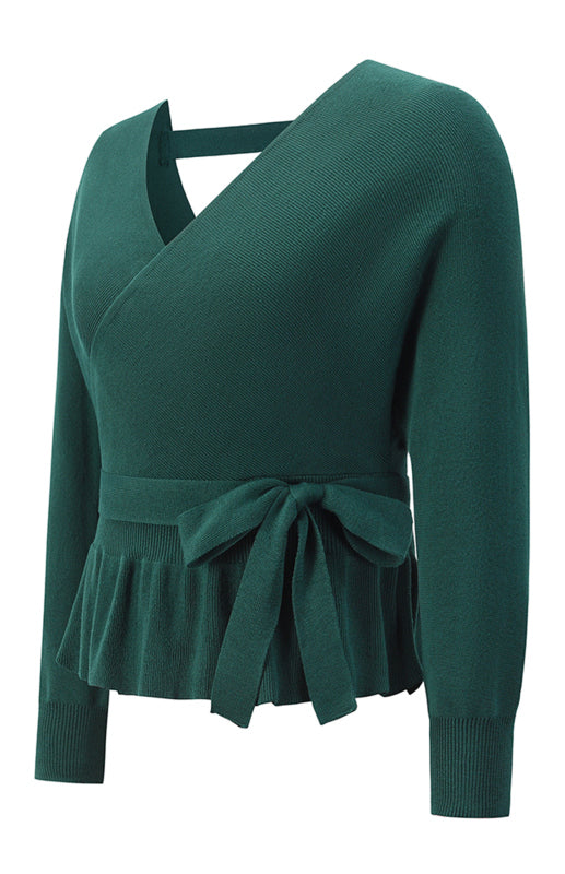 Blue Zone Planet | Mock Wrap Knit Sweater BLUE ZONE PLANET