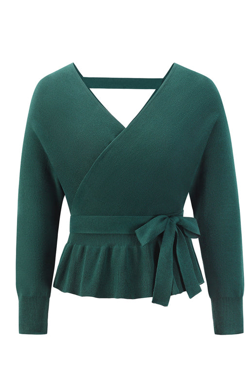 Blue Zone Planet | Mock Wrap Knit Sweater BLUE ZONE PLANET