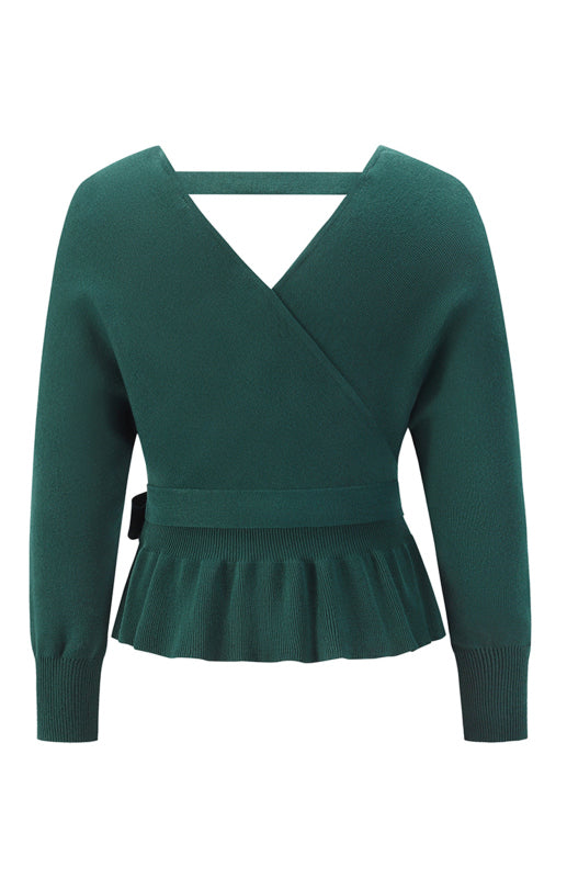 Blue Zone Planet | Mock Wrap Knit Sweater BLUE ZONE PLANET