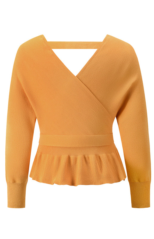 Blue Zone Planet | Mock Wrap Knit Sweater BLUE ZONE PLANET