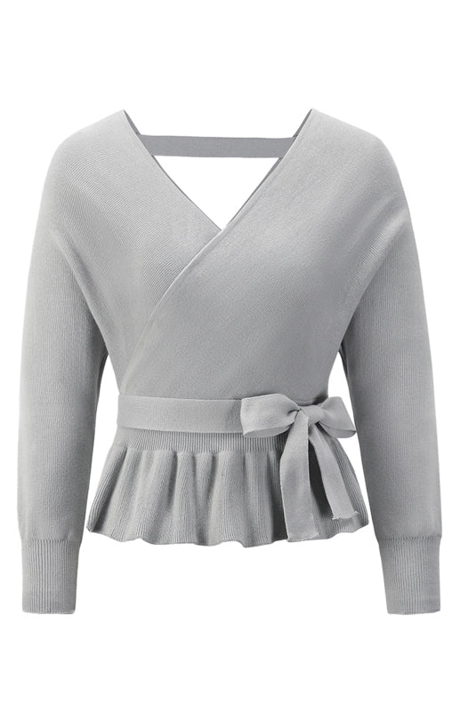 Blue Zone Planet | Mock Wrap Knit Sweater BLUE ZONE PLANET