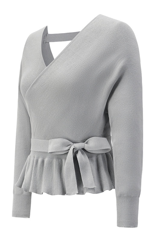 Blue Zone Planet | Mock Wrap Knit Sweater BLUE ZONE PLANET
