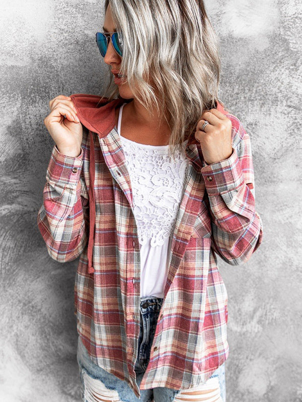 Blue Zone Planet | Women's Hoodie Button-Down Casual Shirt Jacket BLUE ZONE PLANET