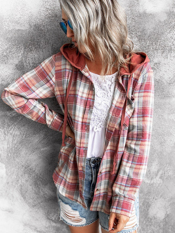 Blue Zone Planet | Women's Hoodie Button-Down Casual Shirt Jacket BLUE ZONE PLANET