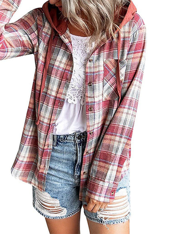 Blue Zone Planet | Women's Hoodie Button-Down Casual Shirt Jacket BLUE ZONE PLANET