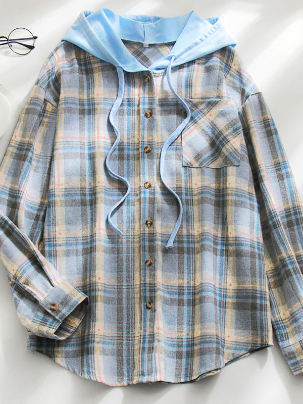 Blue Zone Planet | Women's Hoodie Button-Down Casual Shirt Jacket BLUE ZONE PLANET