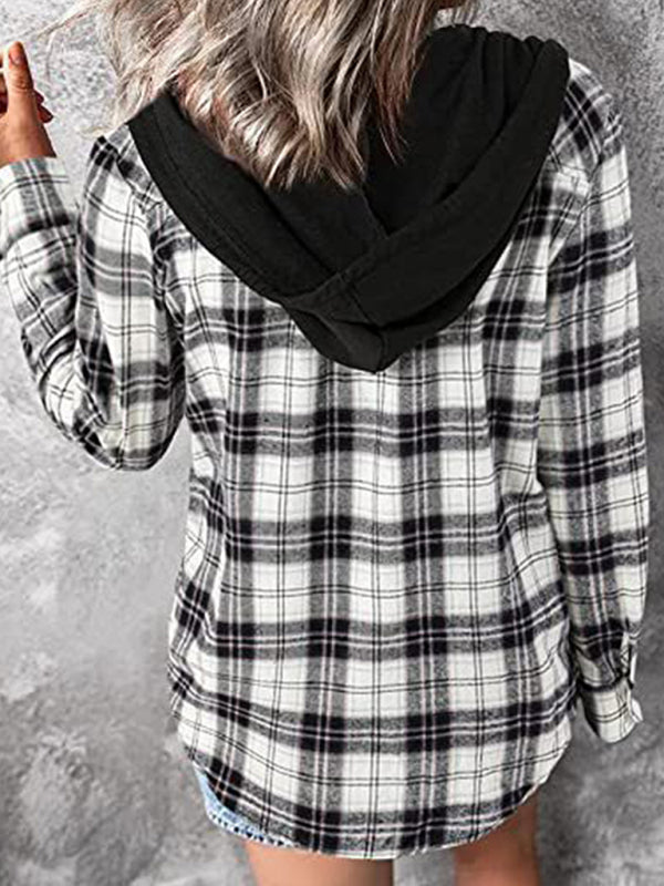 Blue Zone Planet | Women's Hoodie Button-Down Casual Shirt Jacket BLUE ZONE PLANET