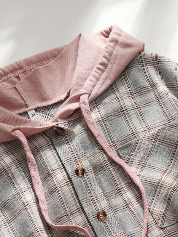 Blue Zone Planet | Women's Hoodie Button-Down Casual Shirt Jacket BLUE ZONE PLANET