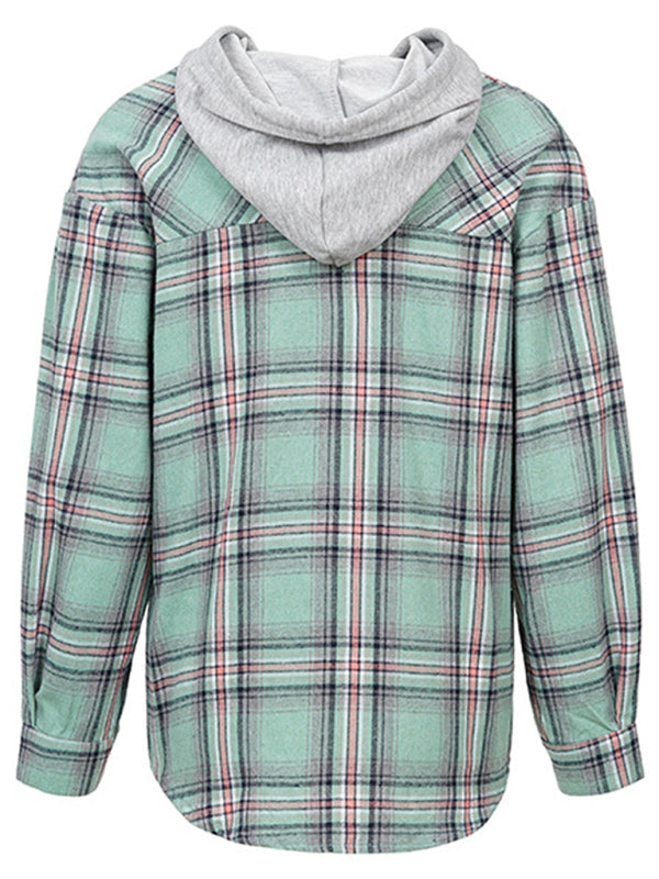 Blue Zone Planet | Women's Hoodie Button-Down Casual Shirt Jacket BLUE ZONE PLANET
