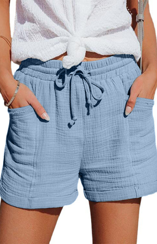 Blue Zone Planet | High Waisted Strappy Wide Leg Shorts BLUE ZONE PLANET