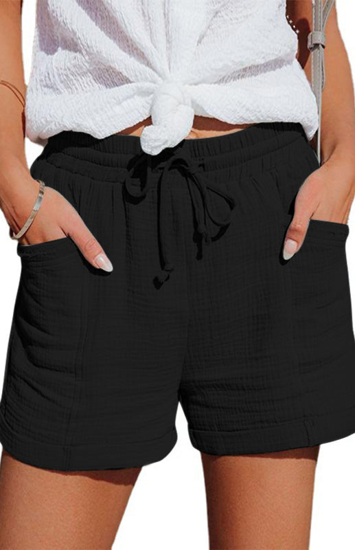 Blue Zone Planet | High Waisted Strappy Wide Leg Shorts BLUE ZONE PLANET