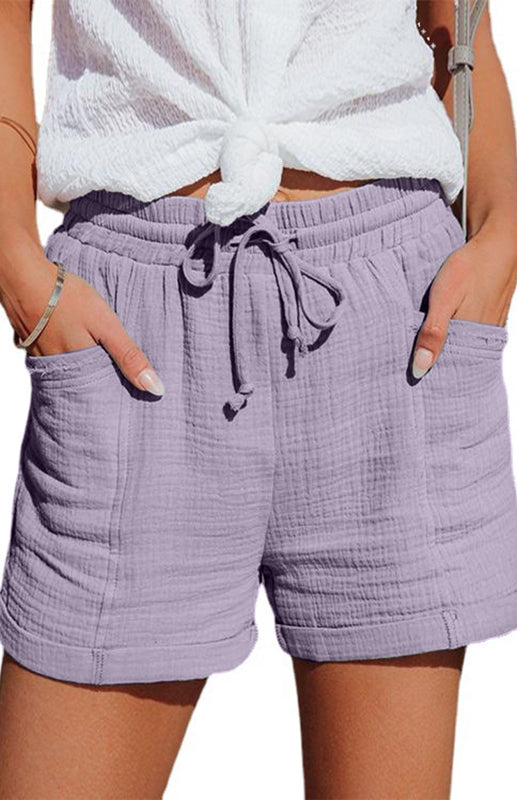 Blue Zone Planet | High Waisted Strappy Wide Leg Shorts BLUE ZONE PLANET