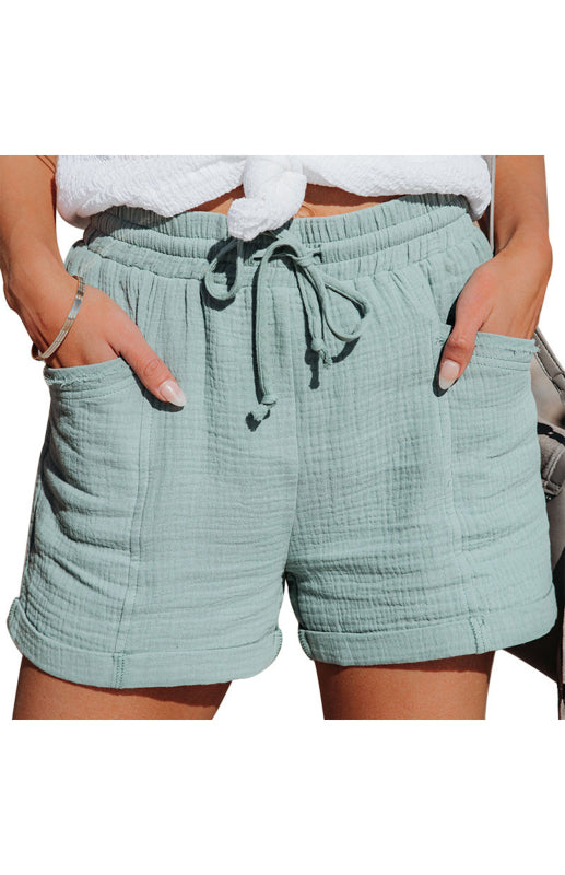 Blue Zone Planet | High Waisted Strappy Wide Leg Shorts BLUE ZONE PLANET