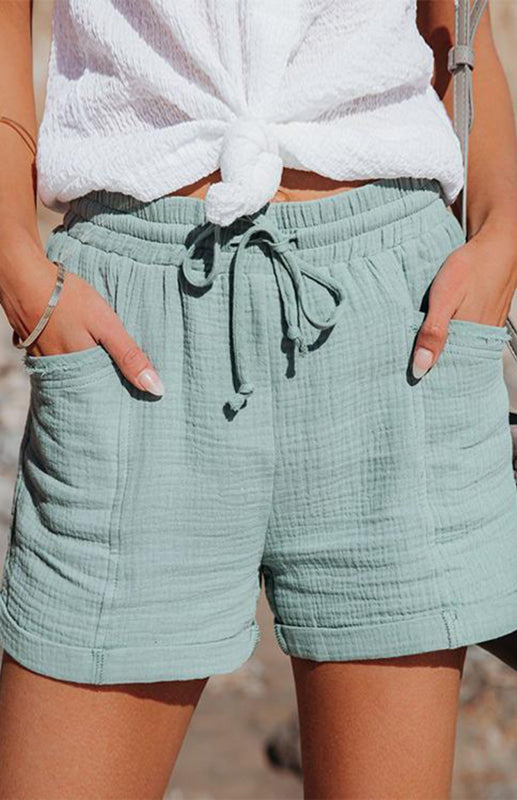 Blue Zone Planet | High Waisted Strappy Wide Leg Shorts BLUE ZONE PLANET