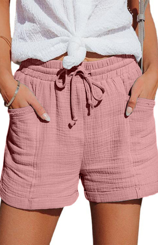 Blue Zone Planet | High Waisted Strappy Wide Leg Shorts BLUE ZONE PLANET