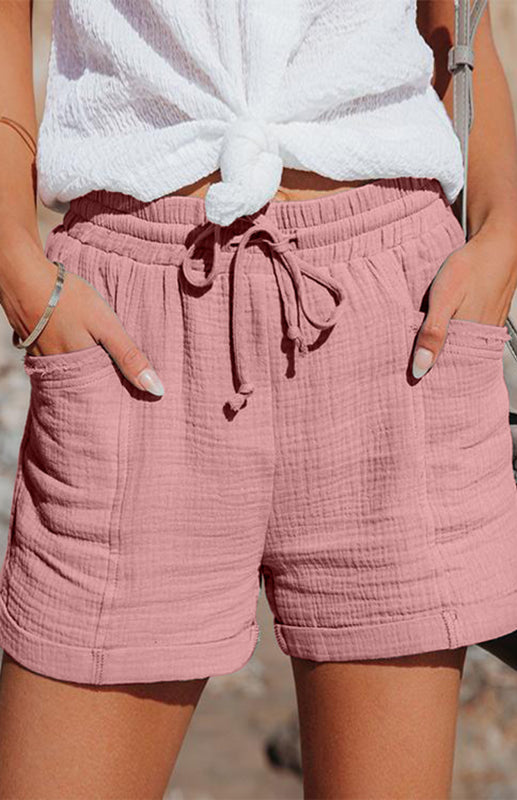 Blue Zone Planet | High Waisted Strappy Wide Leg Shorts BLUE ZONE PLANET