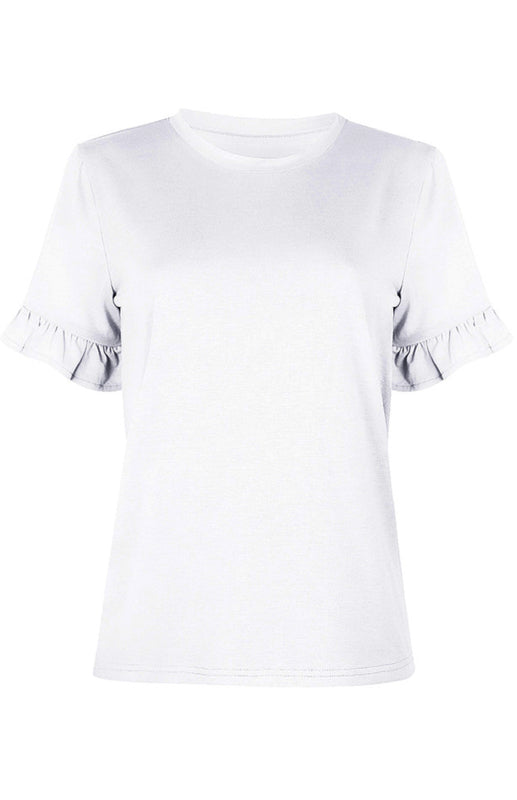 Blue Zone Planet |  Solid Short Sleeve Crew Neck T-Shirt Top BLUE ZONE PLANET