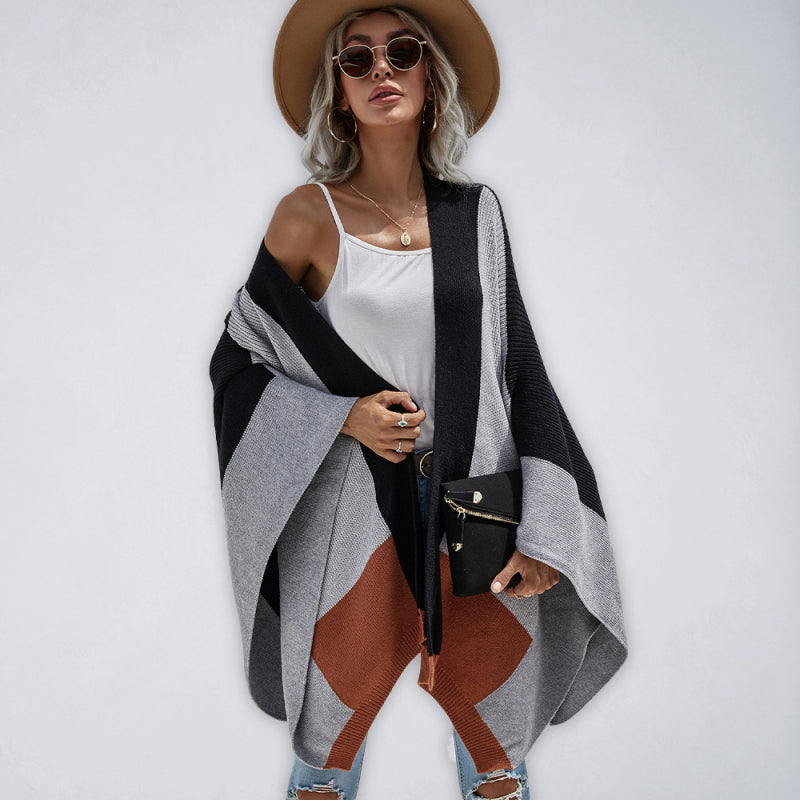 Blue Zone Planet | Kiera's Plaid Oversized Loose Knit Cardigan BLUE ZONE PLANET