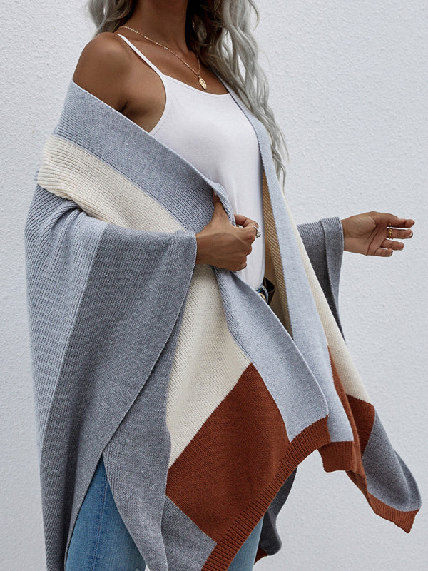 Blue Zone Planet |  Kiera's Plaid Oversized Loose Knit Cardigan BLUE ZONE PLANET