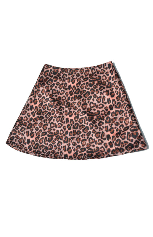 Blue Zone Planet | Laura's High Waist Satin Floral Print Short Mini Skirt BLUE ZONE PLANET