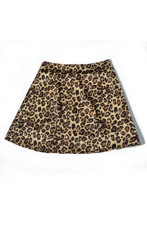 Blue Zone Planet | Laura's High Waist Satin Floral Print Short Mini Skirt BLUE ZONE PLANET