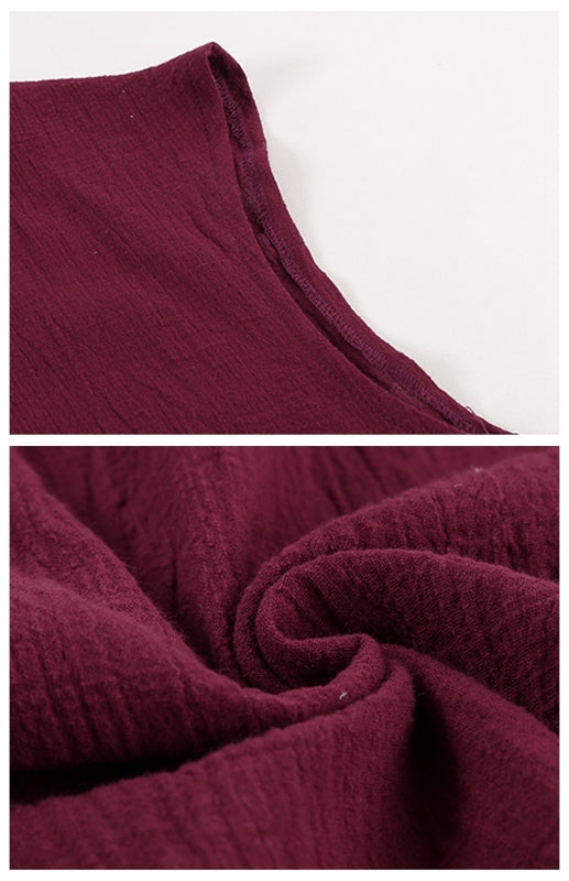 Blue Zone Planet | Linen Lapel Button Raglan Short Sleeve Shirt Curved Slit Hem Blouse BLUE ZONE PLANET