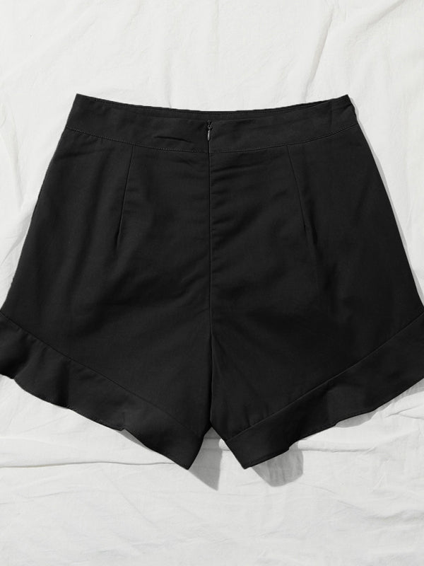 Blue Zone Planet | lotus leaf edge loose shorts BLUE ZONE PLANET