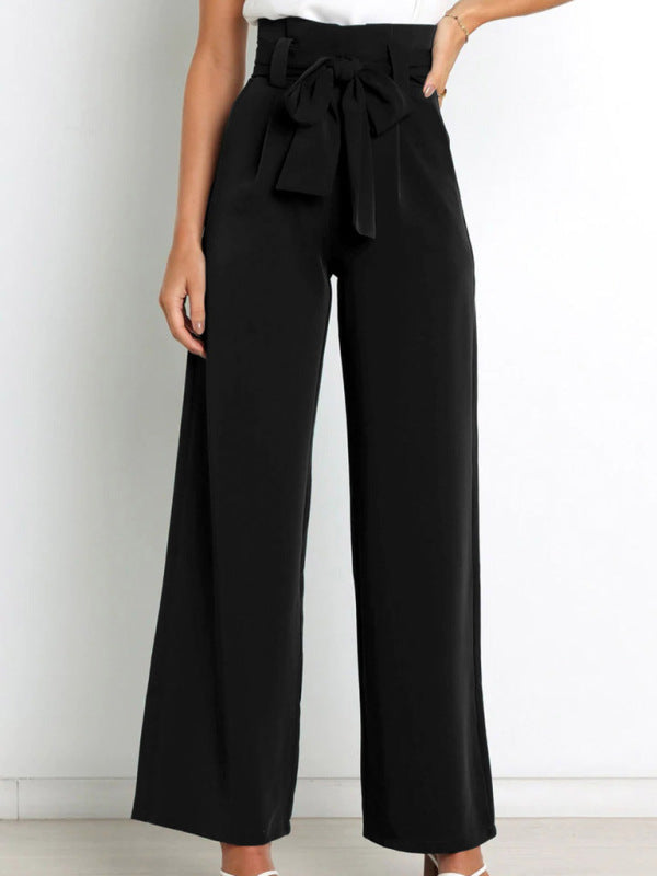 Blue Zone Planet | trousers versatile wide leg trousers with belt BLUE ZONE PLANET