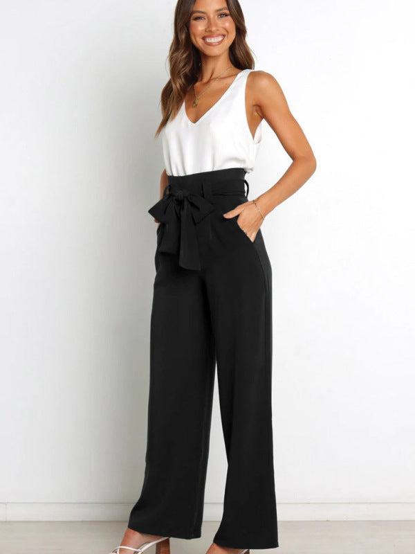Blue Zone Planet | trousers versatile wide leg trousers with belt BLUE ZONE PLANET