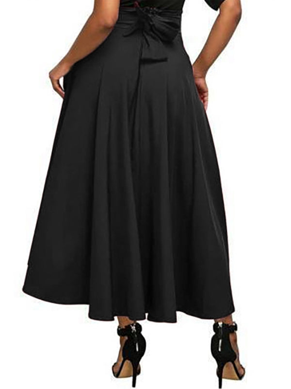 Blue Zone Planet | High Waist Lace Up Skirt BLUE ZONE PLANET