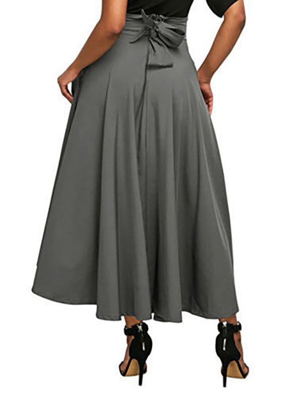 Blue Zone Planet | High Waist Lace Up Skirt BLUE ZONE PLANET