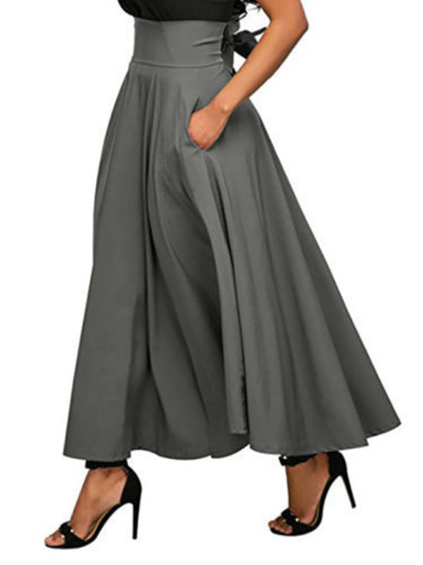 Blue Zone Planet | High Waist Lace Up Skirt BLUE ZONE PLANET