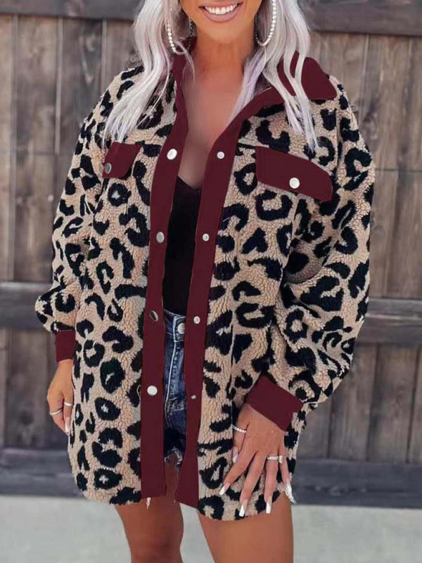 Blue Zone Planet | furry clothes plush jacket women leopard print furry jacket BLUE ZONE PLANET