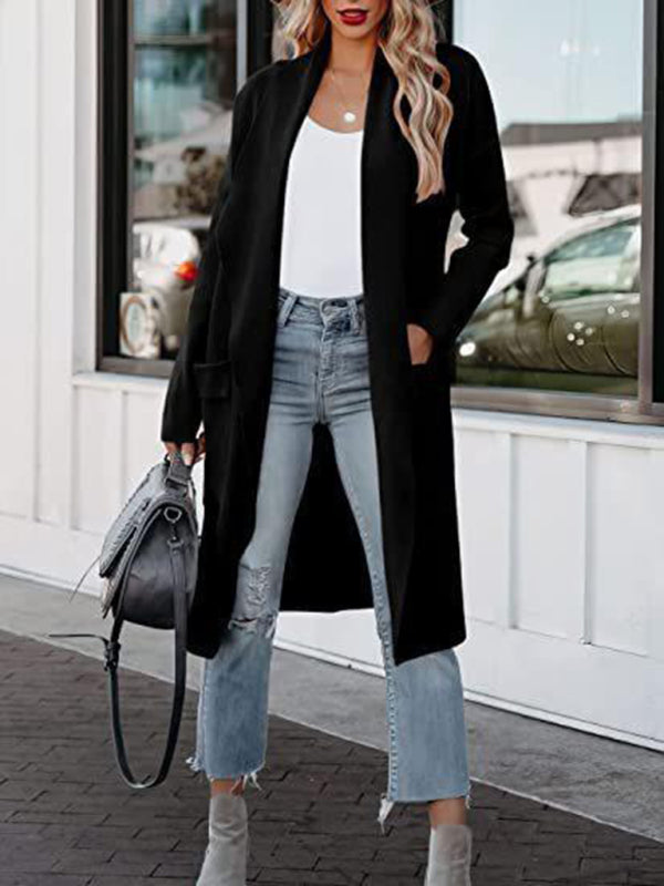Blue Zone Planet | long high-end woolen slim coat coat for women BLUE ZONE PLANET