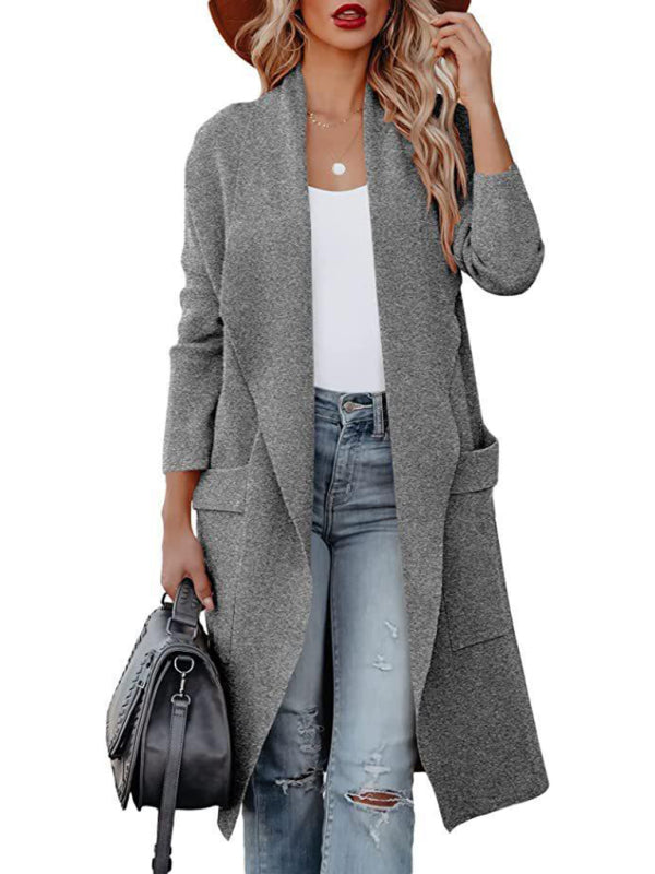 Blue Zone Planet | long high-end woolen slim coat coat for women BLUE ZONE PLANET