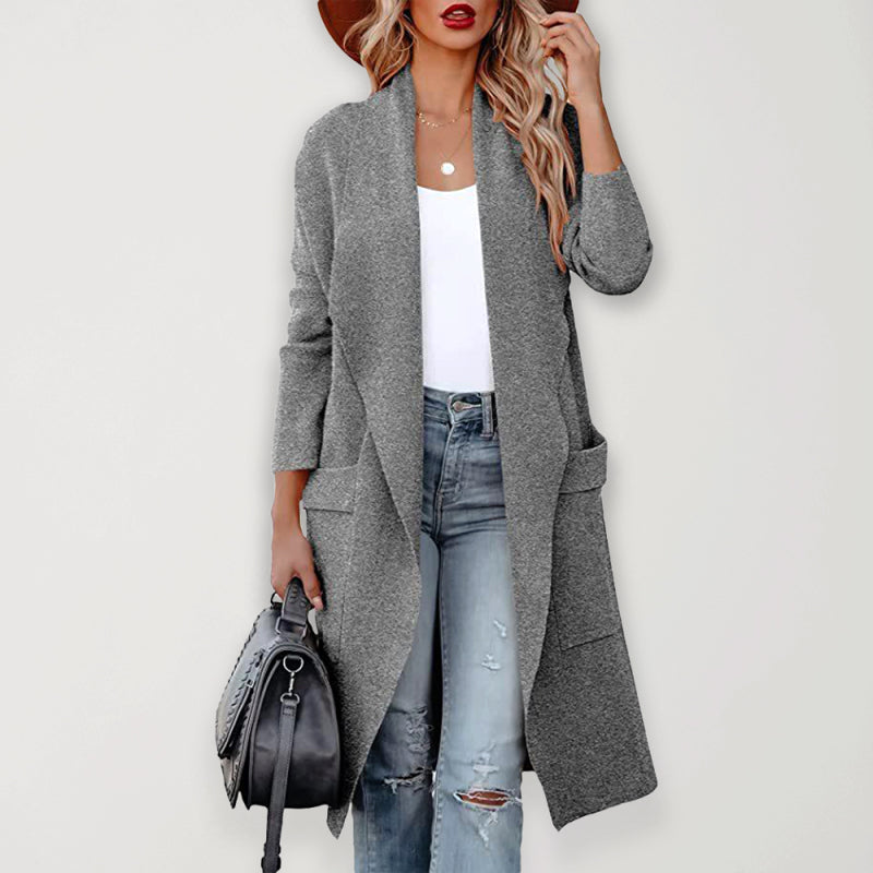 Blue Zone Planet | long high-end woolen slim coat coat for women BLUE ZONE PLANET