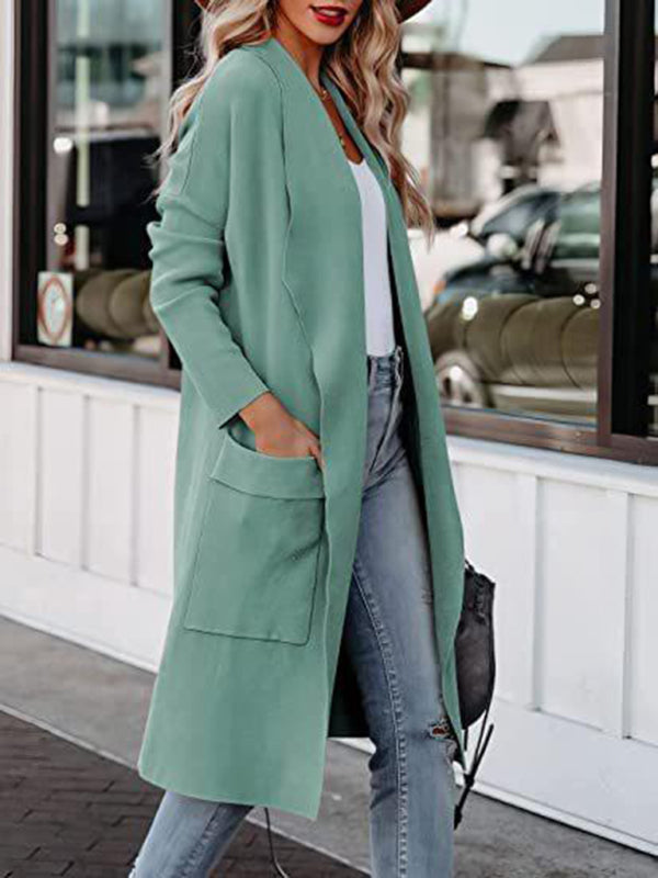 Blue Zone Planet | long high-end woolen slim coat coat for women BLUE ZONE PLANET
