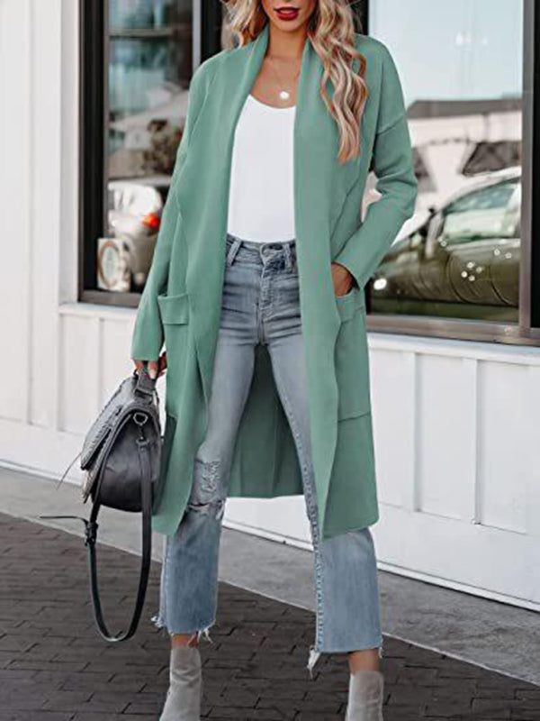 Blue Zone Planet | long high-end woolen slim coat coat for women BLUE ZONE PLANET