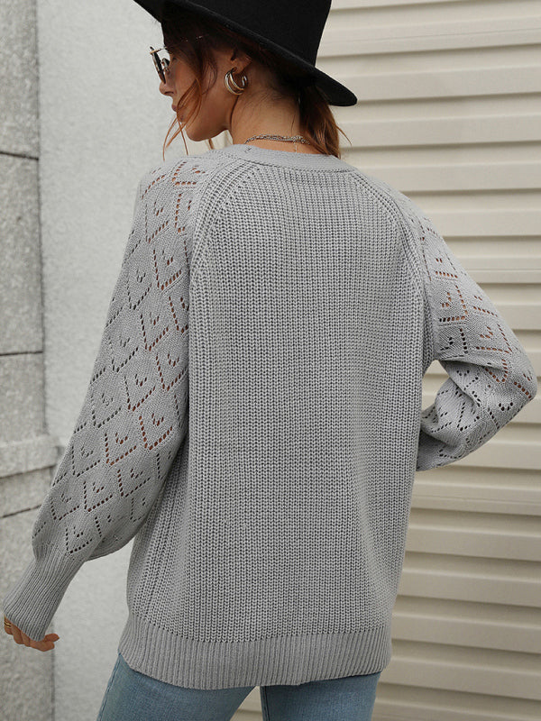 Blue Zone Planet | Single Breasted Solid Knit Cardigan Oversized Sweater BLUE ZONE PLANET