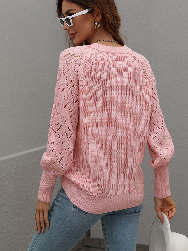 Blue Zone Planet | Single Breasted Solid Knit Cardigan Oversized Sweater BLUE ZONE PLANET