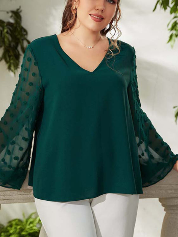 Plus size Woven chiffon shirt BLUE ZONE PLANET