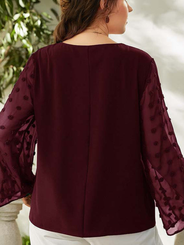 Plus size Woven chiffon shirt BLUE ZONE PLANET