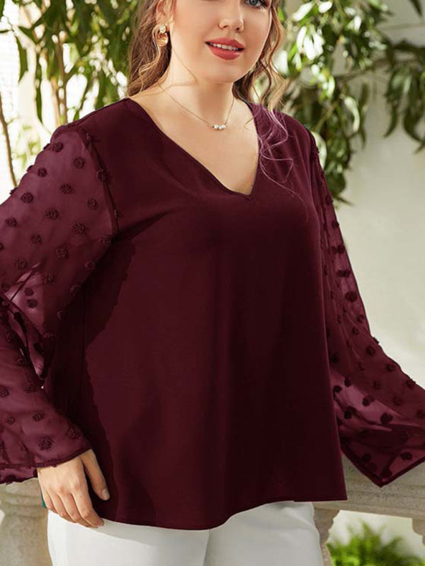 Plus size Woven chiffon shirt BLUE ZONE PLANET