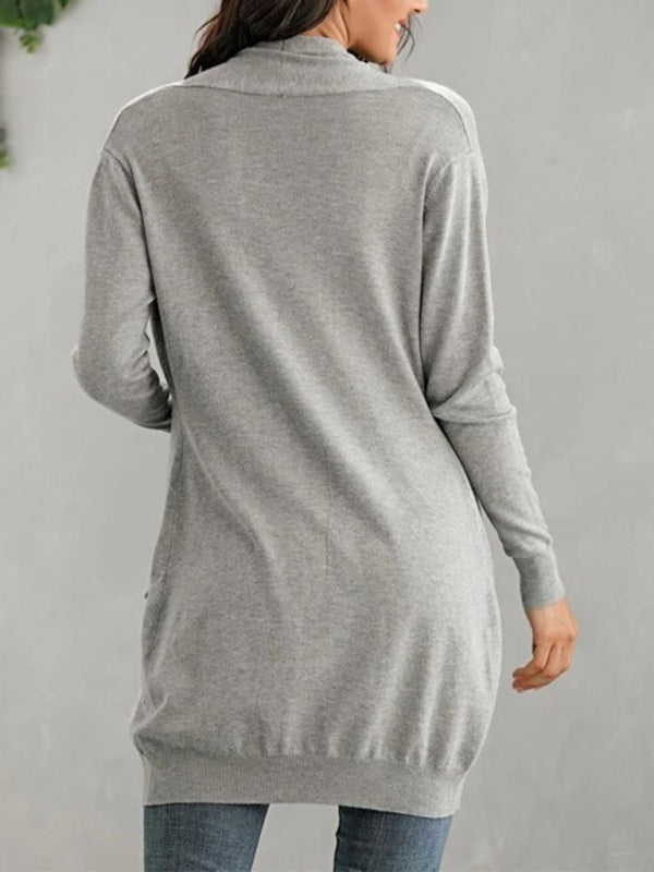 Blue Zone Planet | long sleeve knitted cardigan cardigan kakaclo
