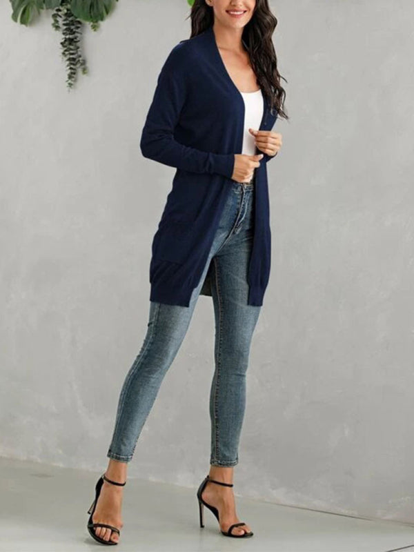 Blue Zone Planet | long sleeve knitted cardigan cardigan kakaclo