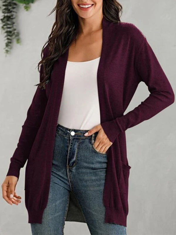 Blue Zone Planet | long sleeve knitted cardigan cardigan kakaclo