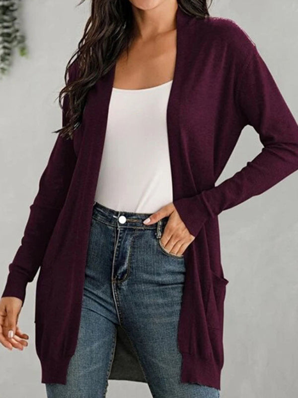 Blue Zone Planet | long sleeve knitted cardigan cardigan kakaclo