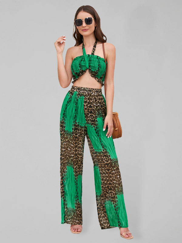 Blue Zone Planet |  Women's sexy tube top trousers two piece set BLUE ZONE PLANET
